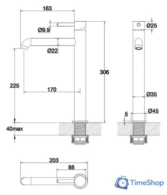 Смеситель Whitecross Y Y1212GL (золото) - Изображение №3 — Интернет-магазин Time-Shop