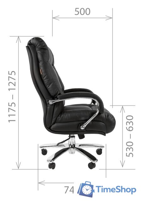 Офисное кресло CHAIRMAN 405 (экокожа) - Изображение №4 — Интернет-магазин Time-Shop