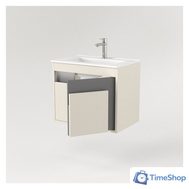  Дабер Тумба под умывальник 016 WeltWasser Deilbach 7517-60 Т16.6W.0.19_light (с подсветкой, бежевый/серый) - Изображение №2 — Интернет-магазин Time-Shop