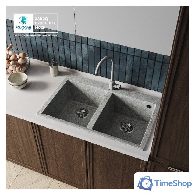 Кухонная мойка Polygran Brig 790 (светло-серый) - Изображение №8 — Интернет-магазин Time-Shop