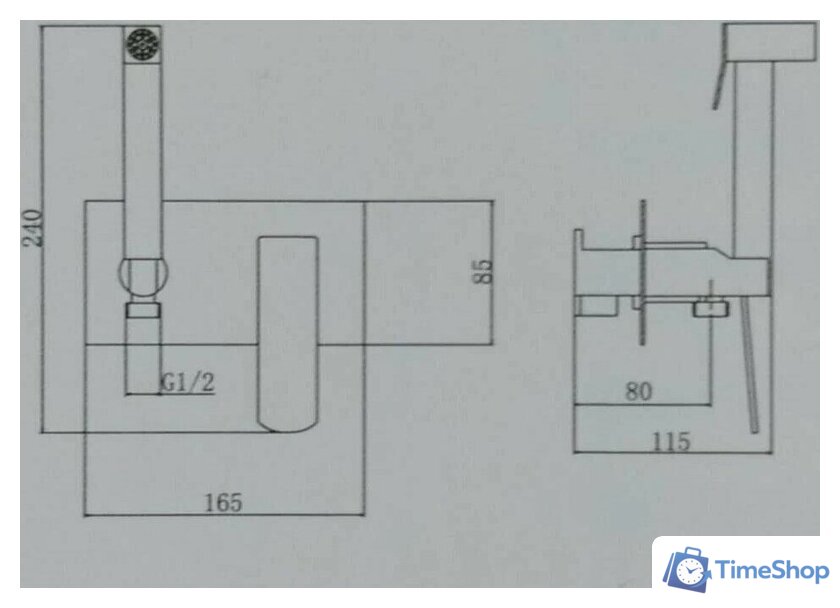 Гигиенический душ Haiba HB55548-7 - Изображение №2 — Интернет-магазин Time-Shop