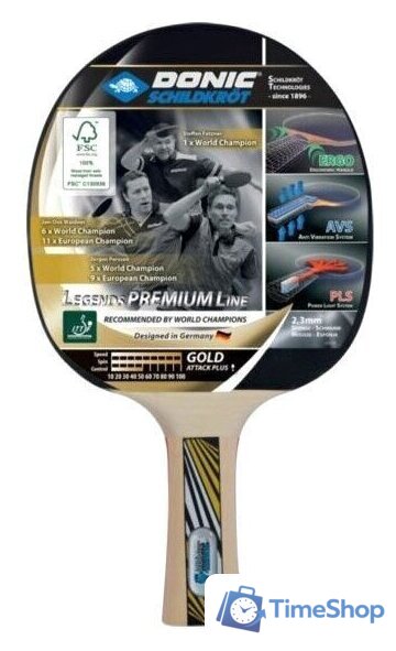 Ракетка для настольного тенниса Donic-Schildkrot Legends 754431 (золото) - Изображение №2 — Интернет-магазин Time-Shop