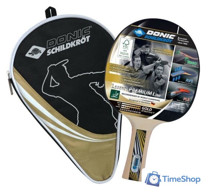 Ракетка для настольного тенниса Donic-Schildkrot Legends 754431 (золото) - Изображение №1 — Интернет-магазин Time-Shop