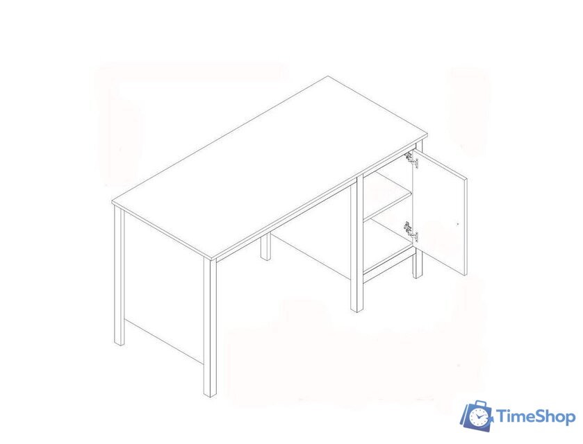 Стол Black Red White Loft BIU/130 (дуб вотан/черный матовый) - Изображение №2 — Интернет-магазин Time-Shop