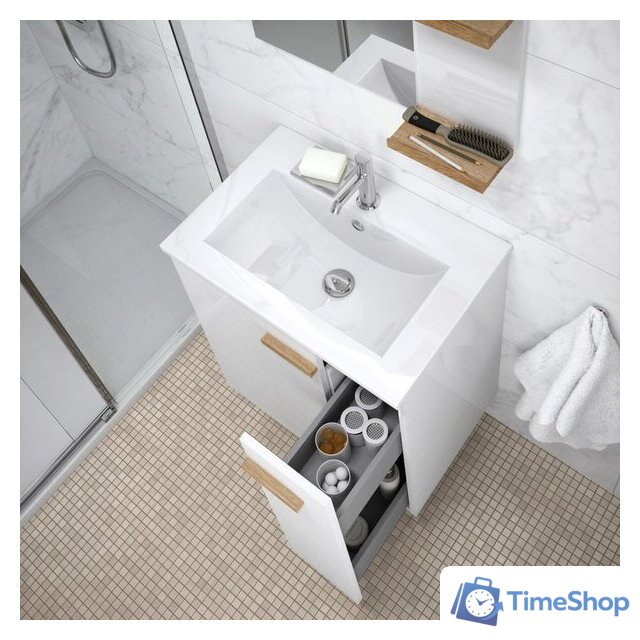  Lauter Тумба под умывальник Adri 59 (белый глянец) - Изображение №5 — Интернет-магазин Time-Shop