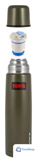 Термос THERMOS FBB-1000AG 1л (крышка с клапаном, хаки) - Изображение №3 — Интернет-магазин Time-Shop