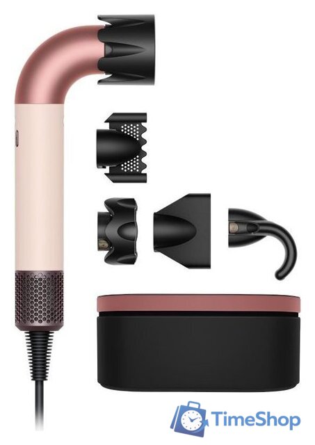 Фен Dyson HD17 Supersonic r Straight+Wavy (с переходником на евровилку, керамический розовый/розовое золото) - Изображение №1 — Интернет-магазин Time-Shop