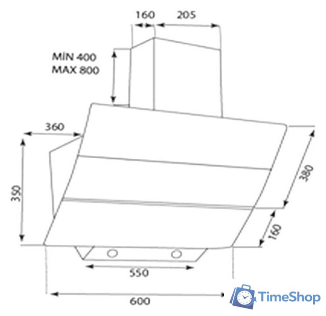 Кухонная вытяжка Ginzzu Array HKH-203 - Изображение №8 — Интернет-магазин Time-Shop