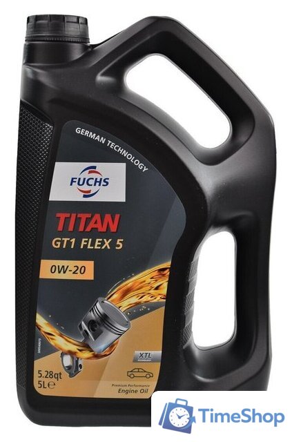 Моторное масло Fuchs Titan GT1 Flex 5 0W-20 5л - Изображение №1 — Интернет-магазин Time-Shop