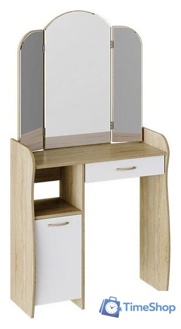Туалетный столик с зеркалом Трия София Т1 (дуб сонома/белый) - Изображение №1 — Интернет-магазин Time-Shop