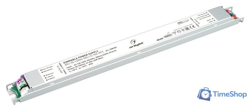 Блок питания Arlight ARJ-55-LONG-DALI-0-10V-PFC 028455 - Изображение №1 — Интернет-магазин Time-Shop