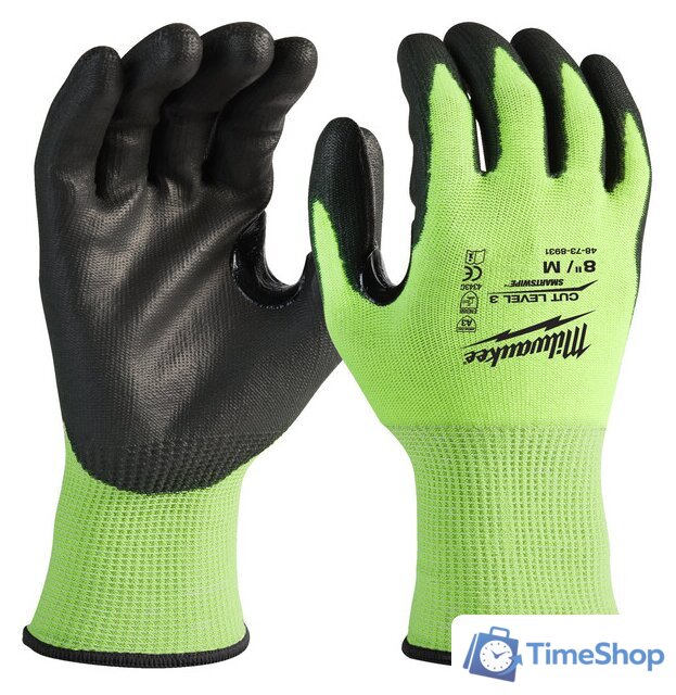 Текстильные перчатки Milwaukee HI-VIS CUT C XXL - Изображение №1 — Интернет-магазин Time-Shop