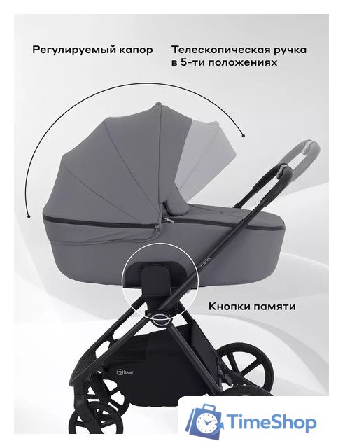 Универсальная коляска Rant Teo 2в1 RA120 (серый) - Изображение №4 — Интернет-магазин Time-Shop