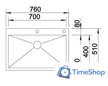 Кухонная мойка Blanco Zerox 700-IF/A (полированная) - Изображение №3 — Интернет-магазин Time-Shop
