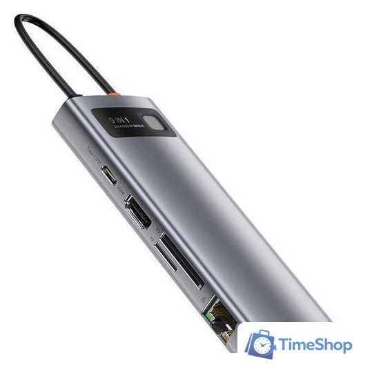 Док-станция Baseus Metal Gleam Series 9-in-1 Multifunctional Type-C CAHUB-CU0G - Изображение №3 — Интернет-магазин Time-Shop