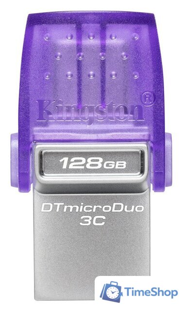 USB Flash Kingston DataTraveler MicroDuo 3C USB 3.2 Gen 1 128GB - Изображение №1 — Интернет-магазин Time-Shop
