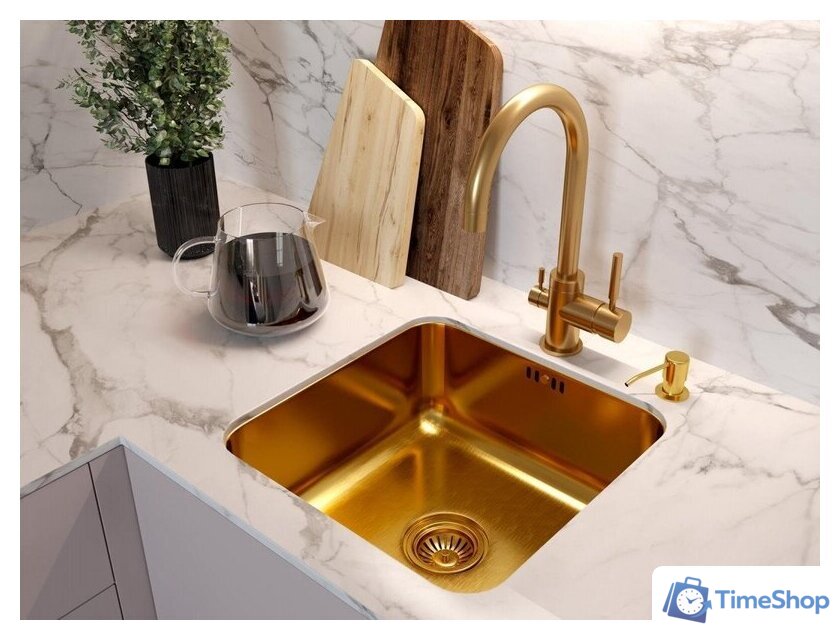 Кухонная мойка Emar EMB-127A PVD Nano Golden - Изображение №2 — Интернет-магазин Time-Shop