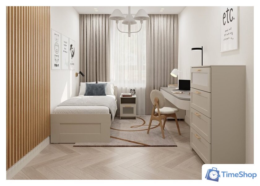 Кровать Mio Tesoro Нави 90x200 2.15.04.040.19 (кашемир) - Изображение №3 — Интернет-магазин Time-Shop