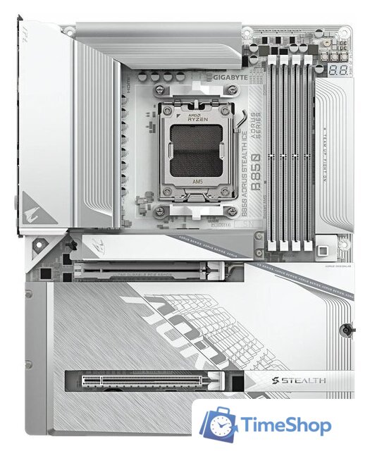 Материнская плата Gigabyte B850 Aorus Stealth Ice - Изображение №1 — Интернет-магазин Time-Shop