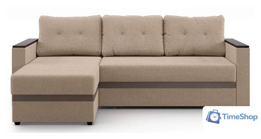 Диван Mio Tesoro Атланта Лайт 111 (Savana Camel/Ecostile Chocolate) - Изображение №2 — Интернет-магазин Time-Shop