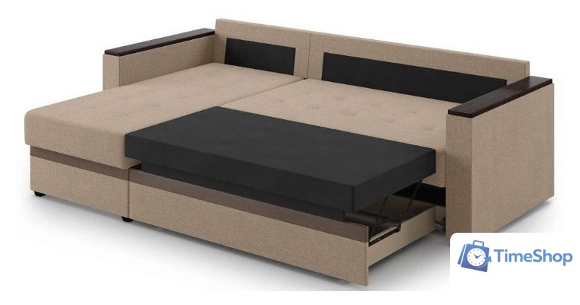 Диван Mio Tesoro Атланта Лайт 111 (Savana Camel/Ecostile Chocolate) - Изображение №5 — Интернет-магазин Time-Shop