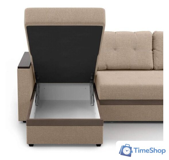 Диван Mio Tesoro Атланта Лайт 111 (Savana Camel/Ecostile Chocolate) - Изображение №6 — Интернет-магазин Time-Shop