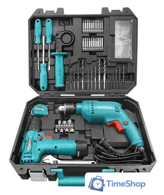  Total THKTHP1192 (дрель, шуруповерт, 1 АКБ, набор оснастки) - Изображение №1 — Интернет-магазин Time-Shop