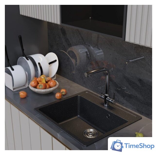 Кухонная мойка Mixline ML-GM15 551914 (черный) - Изображение №4 — Интернет-магазин Time-Shop