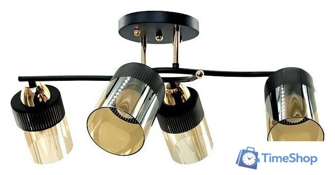 Люстра средней высоты Aitin Pro НПБ 02-4х60-101 9131/4 (золото/черный) - Изображение №1 — Интернет-магазин Time-Shop