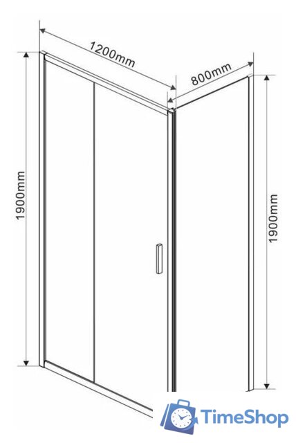 Душевой уголок Vincea Garda VSR-1G8012CLB (черный/прозрачное) - Изображение №3 — Интернет-магазин Time-Shop