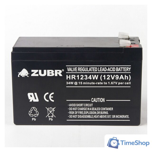 Аккумулятор для ИБП Zubr HR1234W 12V9Ah - Изображение №1 — Интернет-магазин Time-Shop