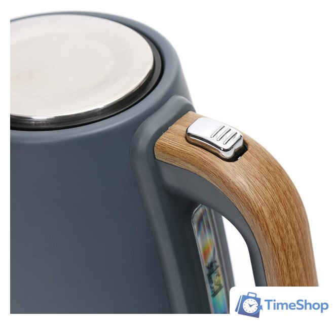 Электрический чайник Platinet Velvet Wooden (синий) - Изображение №7 — Интернет-магазин Time-Shop