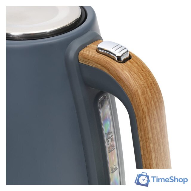 Электрический чайник Platinet Velvet Wooden (синий) - Изображение №5 — Интернет-магазин Time-Shop