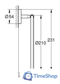 Держатель для полотенца Grohe Grohe 40460001 - Изображение №2 — Интернет-магазин Time-Shop