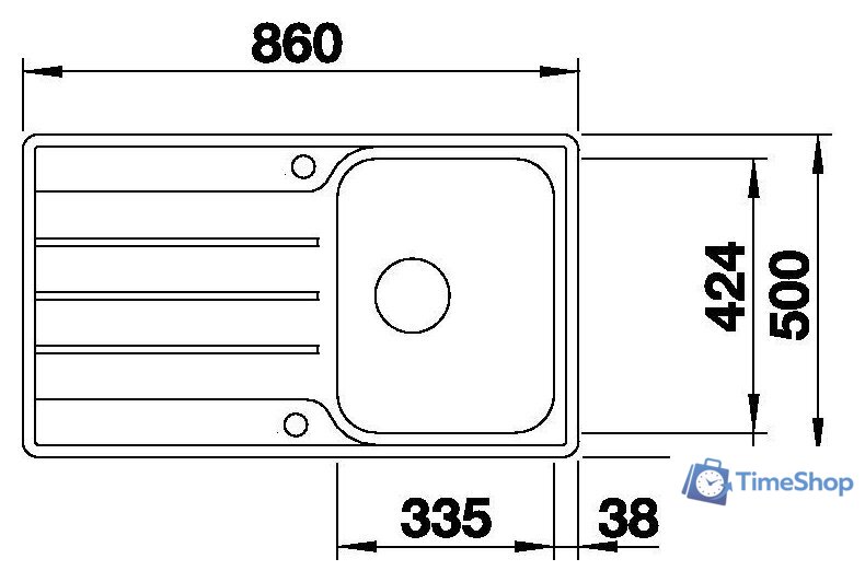 Кухонная мойка Blanco Lemis 45 S-IF 523031 (нержавеющая сталь) - Изображение №3 — Интернет-магазин Time-Shop