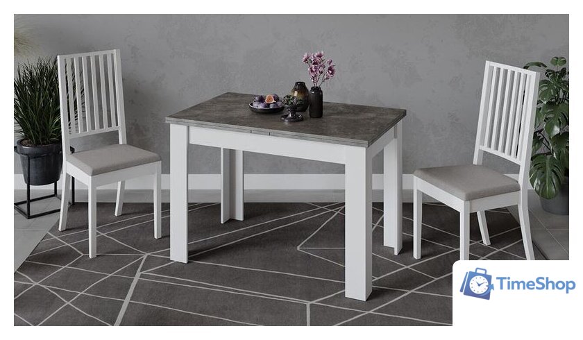 Кухонный стол Трия Промо тип 4 (белый/ателье темный) - Изображение №3 — Интернет-магазин Time-Shop