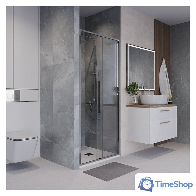 Душевая дверь Niagara NG-64-11A 110x195 (хром/прозрачное стекло) - Изображение №9 — Интернет-магазин Time-Shop