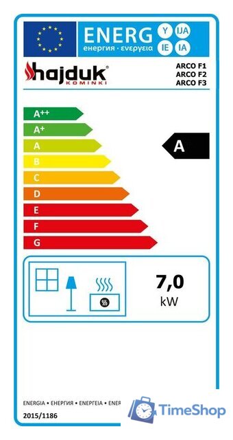 Свободностоящая печь-камин Hajduk Arco F1 - Изображение №2 — Интернет-магазин Time-Shop