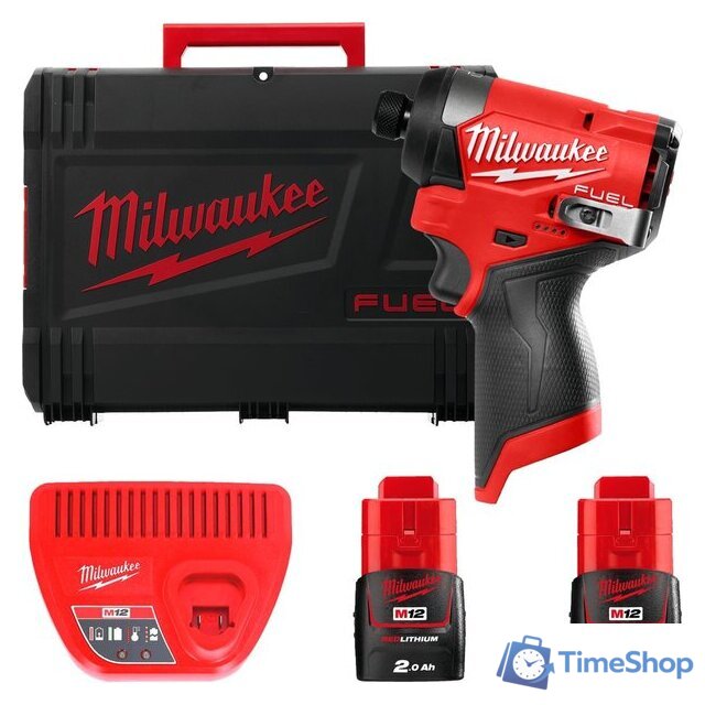 Винтоверт Milwaukee M12 FUEL M12FID2-202X 4933479877 (с 2-мя АКБ, кейс) - Изображение №1 — Интернет-магазин Time-Shop
