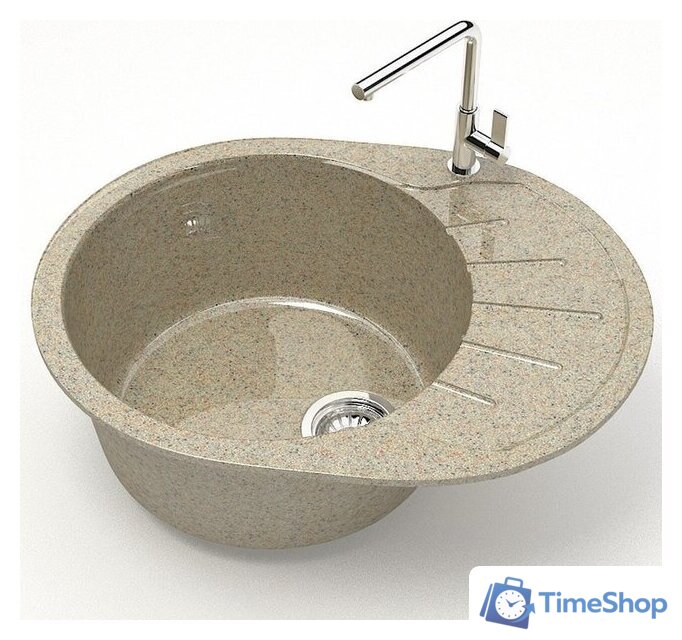 Кухонная мойка MARRBAXX Карельский камень модель 10/Q5 F010Q005 (песочный) - Изображение №2 — Интернет-магазин Time-Shop