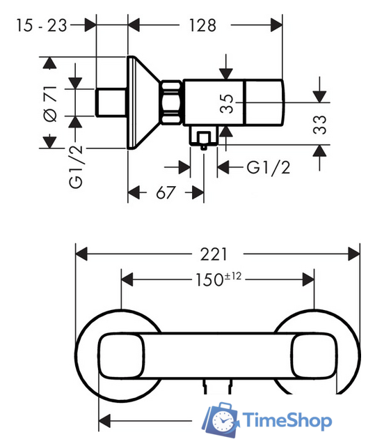 Смеситель Hansgrohe Logis 71263000 - Изображение №2 — Интернет-магазин Time-Shop