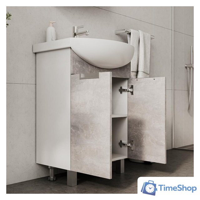  Volna Тумба под умывальник Vario Z 50.2D Рива (бетон, напольная) - Изображение №6 — Интернет-магазин Time-Shop