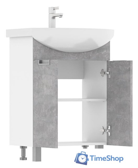  Volna Тумба под умывальник Vario Z 50.2D Рива (бетон, напольная) - Изображение №2 — Интернет-магазин Time-Shop