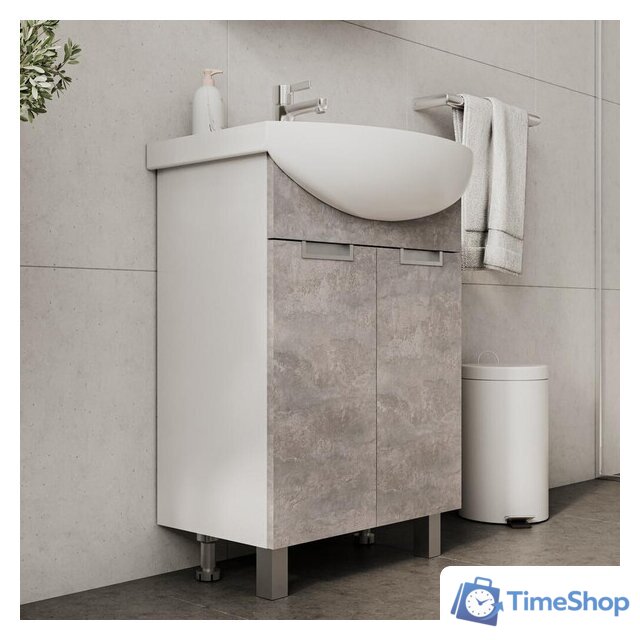  Volna Тумба под умывальник Vario Z 50.2D Рива (бетон, напольная) - Изображение №3 — Интернет-магазин Time-Shop