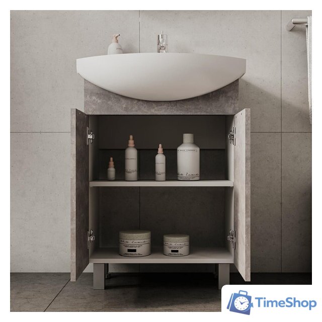  Volna Тумба под умывальник Vario Z 50.2D Рива (бетон, напольная) - Изображение №8 — Интернет-магазин Time-Shop