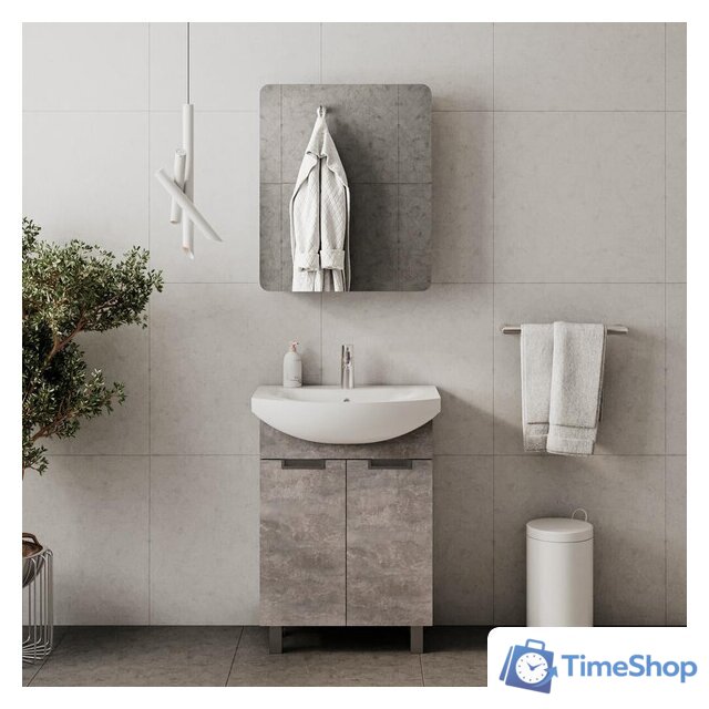  Volna Тумба под умывальник Vario Z 50.2D Рива (бетон, напольная) - Изображение №5 — Интернет-магазин Time-Shop