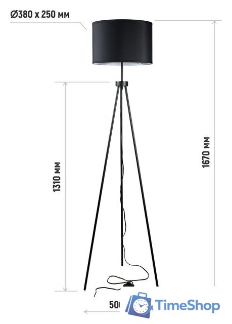 Торшер ArtStyle HT-175B - Изображение №6 — Интернет-магазин Time-Shop