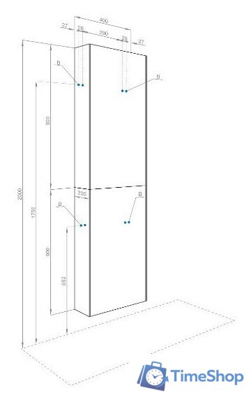  Акватон Шкаф-полупенал Либерти 1A280003LYC70 - Изображение №10 — Интернет-магазин Time-Shop