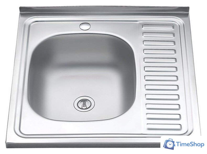 Кухонная мойка Melana MLN-6060 L (матовая, глубина чаши 16 см., сталь 0.4 мм.) - Изображение №1 — Интернет-магазин Time-Shop