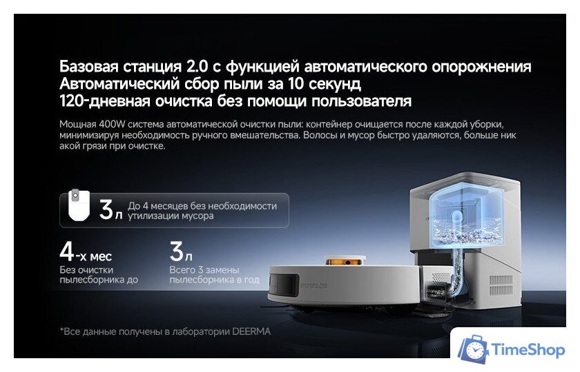 Робот-пылесос Deerma DEM-S30 Pro Plus - Изображение №17 — Интернет-магазин Time-Shop
